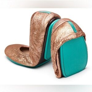 Tieks Rose Gold Glam Ballet Flat Sz 9